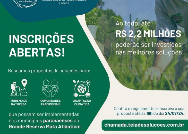 Com apoio do BRDE, inscrições para edital de apoio a projetos na Mata Atlântica estão na reta final