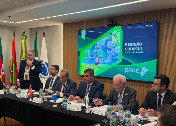 BRDE apresenta resultados e entrega Visão Regional 2040 em reunião com governadores do Codesul